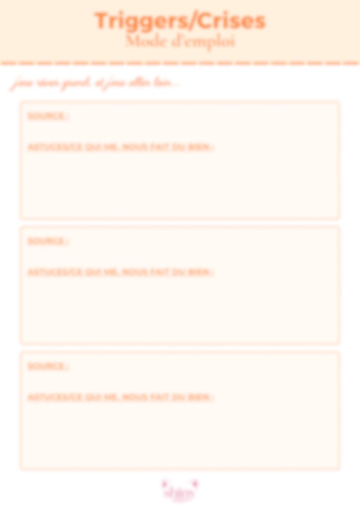 Fiches Triggers et Crises